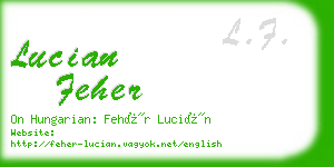 lucian feher business card